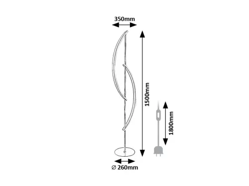 Stojanové svietidlo Rabalux 74197 LED 30W 2000lm 3000K 230V IP20